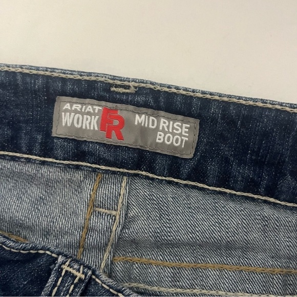 Ariat Work FR (Fire Resistant)Mid Rise Boot Jeans Mens 27L Dark Denim CAT2 2112 - Picture 8 of 14